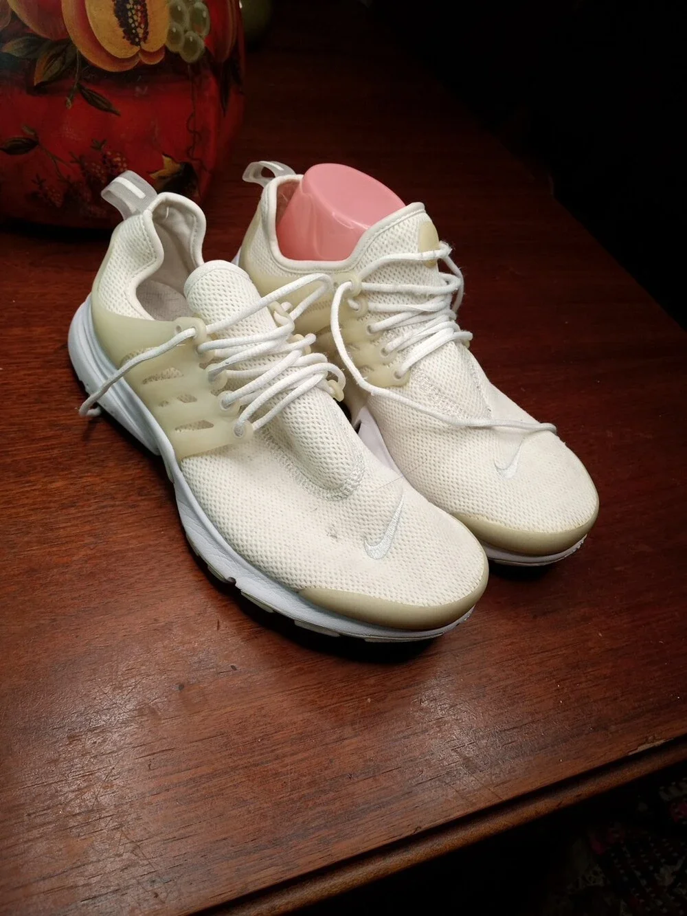 Nike Air Presto Womens 10M Knit Sock Sneakers White Pure Platinum Shoes
